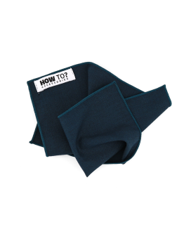 DARK PETROL - POCKET SQUARE - BAMBOO ECO-LINE