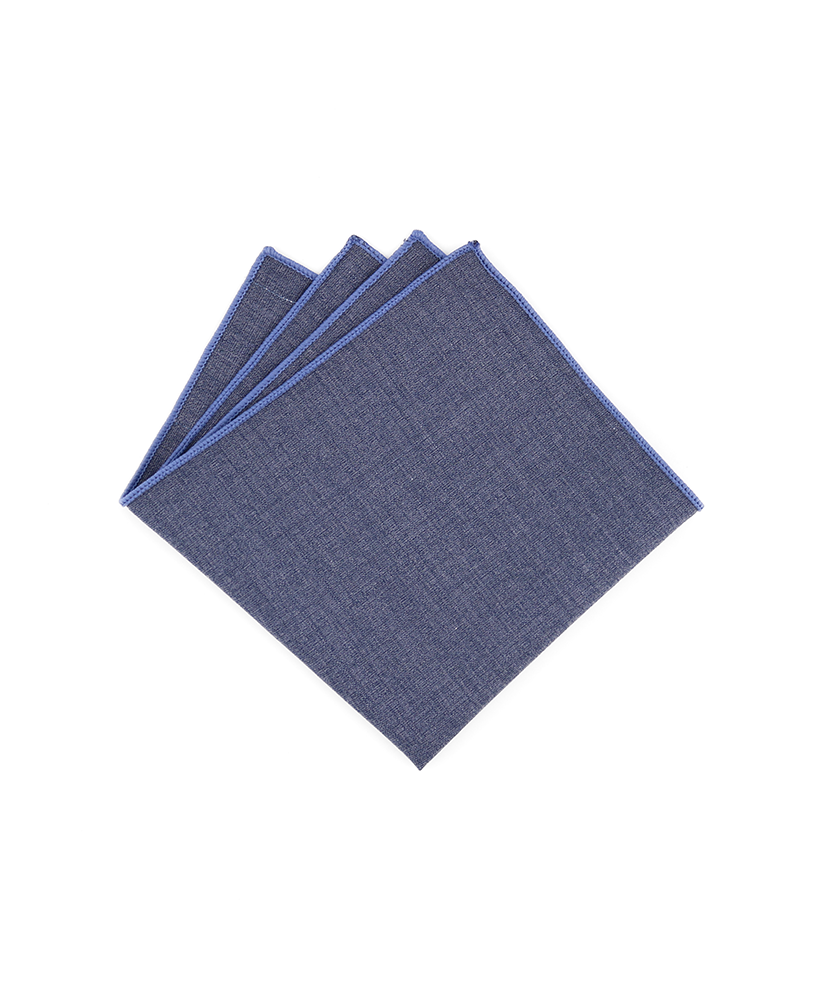 BLUE GREY - POCHET - BAMBOO ECO-LINE