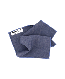 BLUE GREY - POCKET SQUARE - BAMBOO ECO-LINE