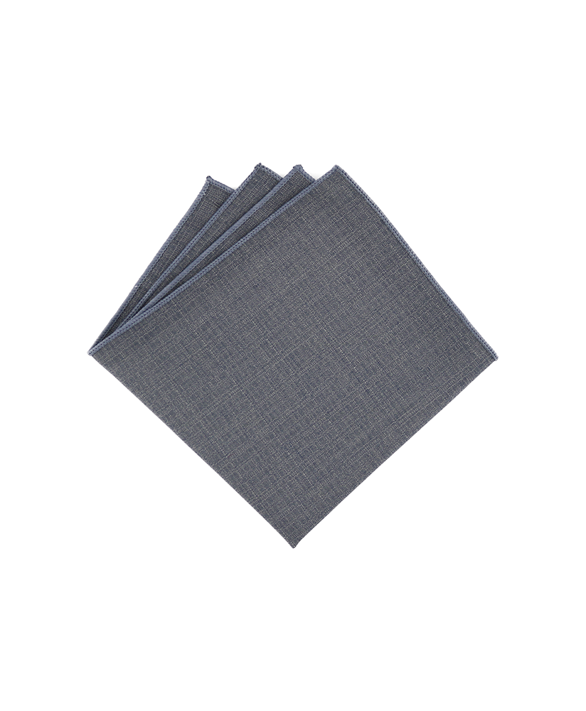 MOUSE GREY - POCKET SQUARE - BAMBOO ECO-LINE