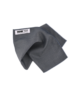 MOUSE GREY - POCKET SQUARE - BAMBOO ECO-LINE