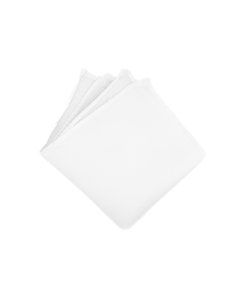 WHITE - SATIN POCKET SQUARE