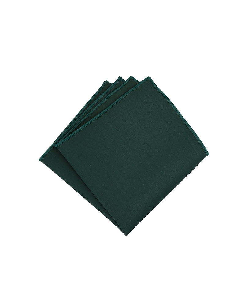 FOREST GREEN - POCHETTE UNIE EN SATIN