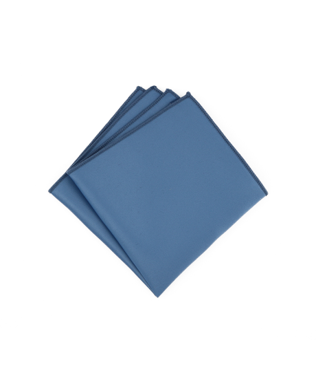 MIDDLE BLUE - SATIN POCKET SQUARE