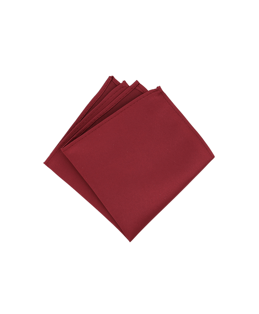 BURGUNDY - SATIN POCKET SQUARE