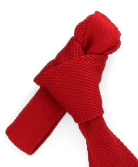 VIBRANT RED - KNITTED TIE