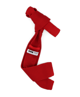 VIBRANT RED - KNITTED TIE