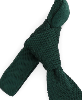 DEEP GREEN - CRAVATE TRICOT