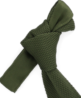 OLIVE GREEN - CRAVATE TRICOT