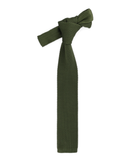 MOSS GREEN - KNITTED TIE