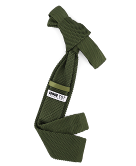 MOSS GREEN - KNITTED TIE