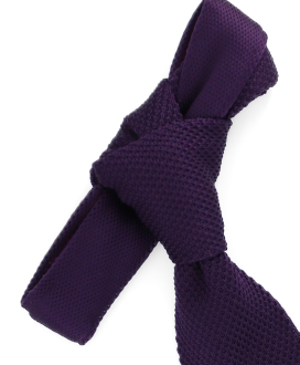 DARK PURPLE - CRAVATE TRICOT