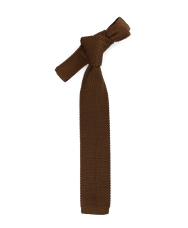 NUT BROWN - KNITTED TIE