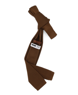 NUT BROWN - KNITTED TIE