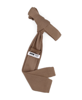 OAT BEIGE - KNITTED TIE