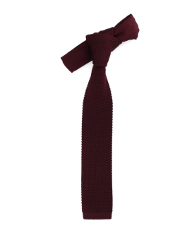 DEEP BURGUNDY - KNITTED TIE