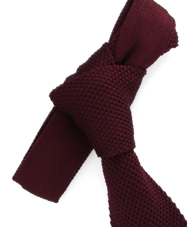 DEEP BURGUNDY - CRAVATE TRICOT