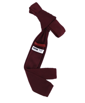 DEEP BURGUNDY - CRAVATE TRICOT